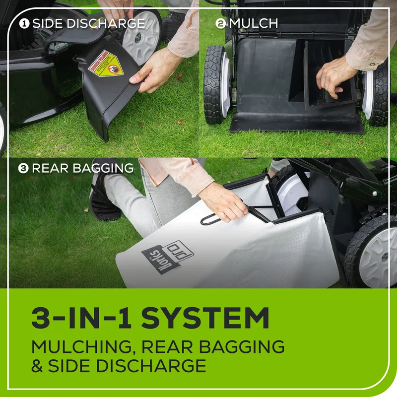 80V 21" Battery Lawn Mower - Brushless with (2) 2.0Ah Batteries & Charger Included