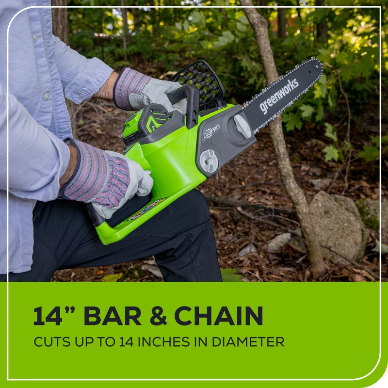 40V 14" Chainsaw & 40V 125 MPH - 450 CFM Axial Jet Blower Combo, 4.0Ah Battery and Charger Included
