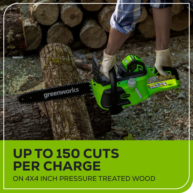 40V 14" Chainsaw & 40V 125 MPH - 450 CFM Axial Jet Blower Combo, 4.0Ah Battery and Charger Included
