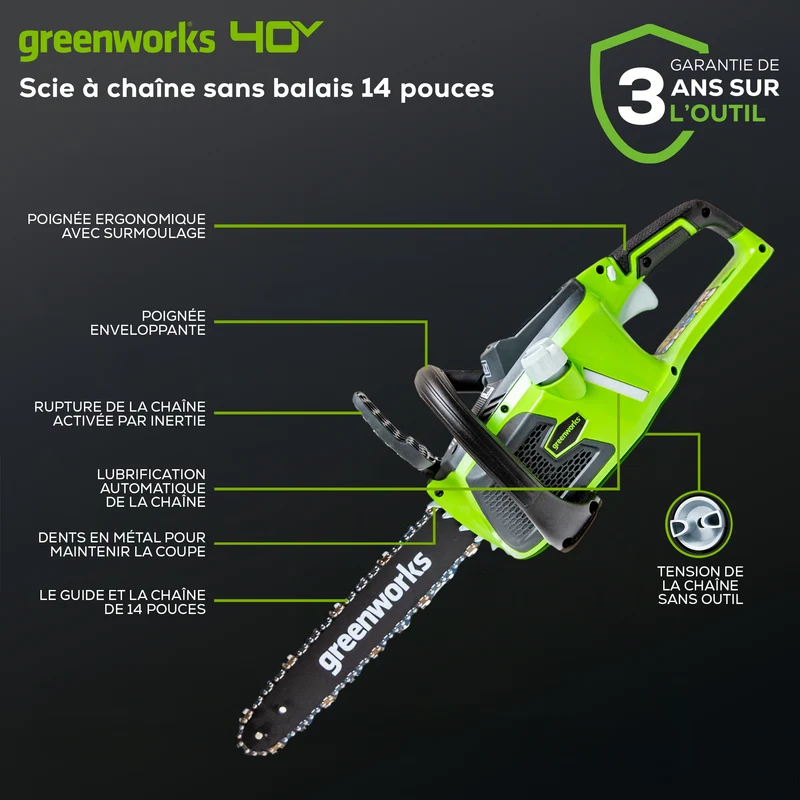 40V 14" Chainsaw & 40V 125 MPH - 450 CFM Axial Jet Blower Combo, 4.0Ah Battery and Charger Included