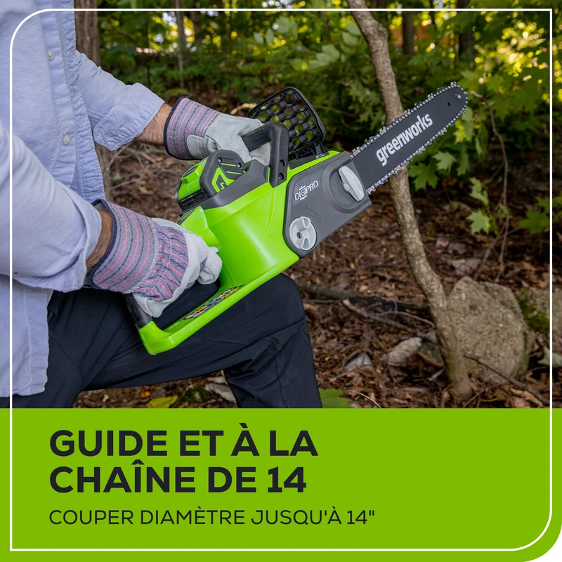 40V 14" Chainsaw & 40V 125 MPH - 450 CFM Axial Jet Blower Combo, 4.0Ah Battery and Charger Included