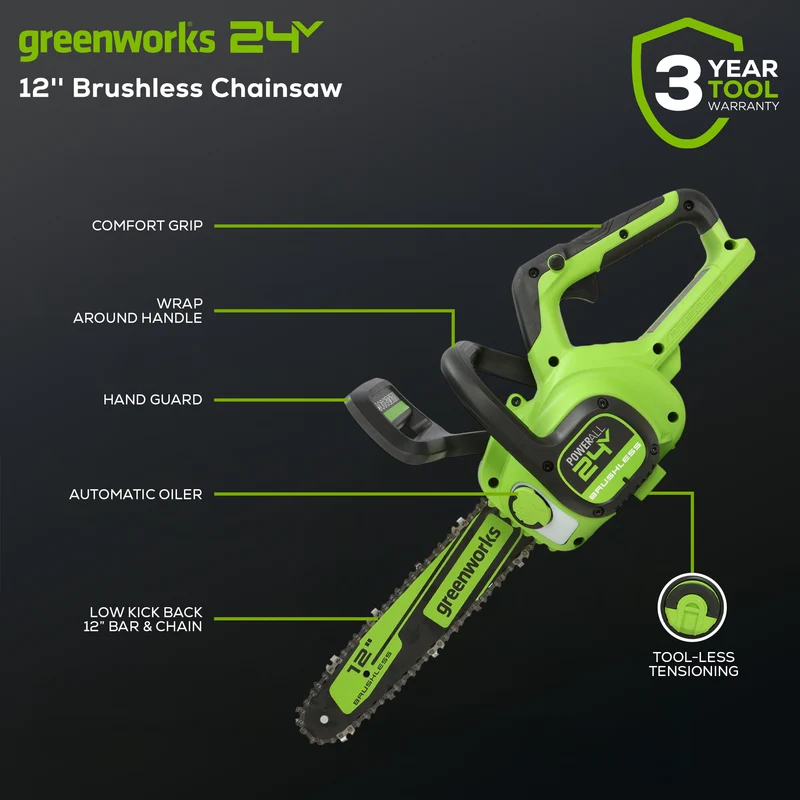24V 12" Brushless Chainsaw (Tool Only)