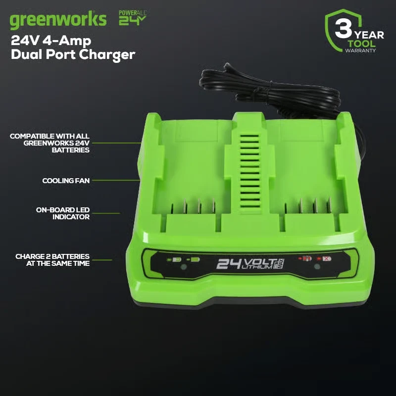 24V 4Ah Dual Port Battery Charger