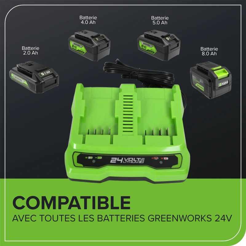 24V 4Ah Dual Port Battery Charger
