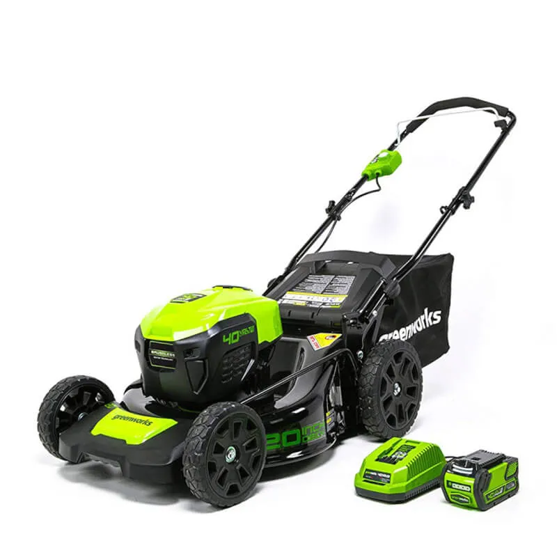 40V 20" Battery Lawn Mower - Brushless Push with 4.0Ah Battery & Charger