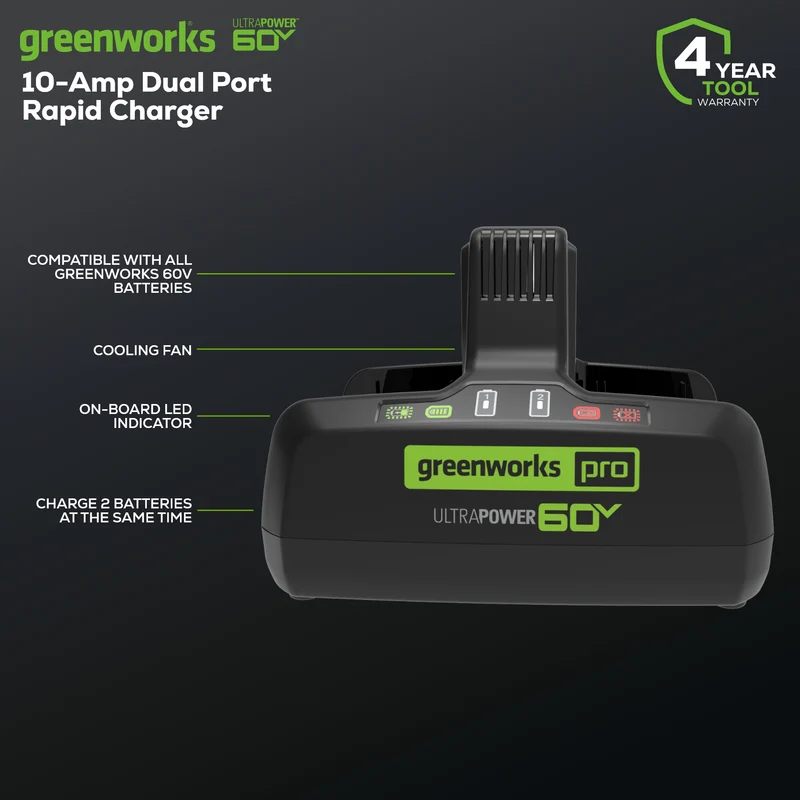 60V 10 Amp UltraPower Dual-Port Battery Charger