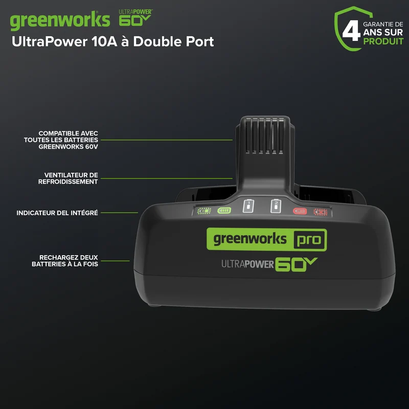 60V 10 Amp UltraPower Dual-Port Battery Charger