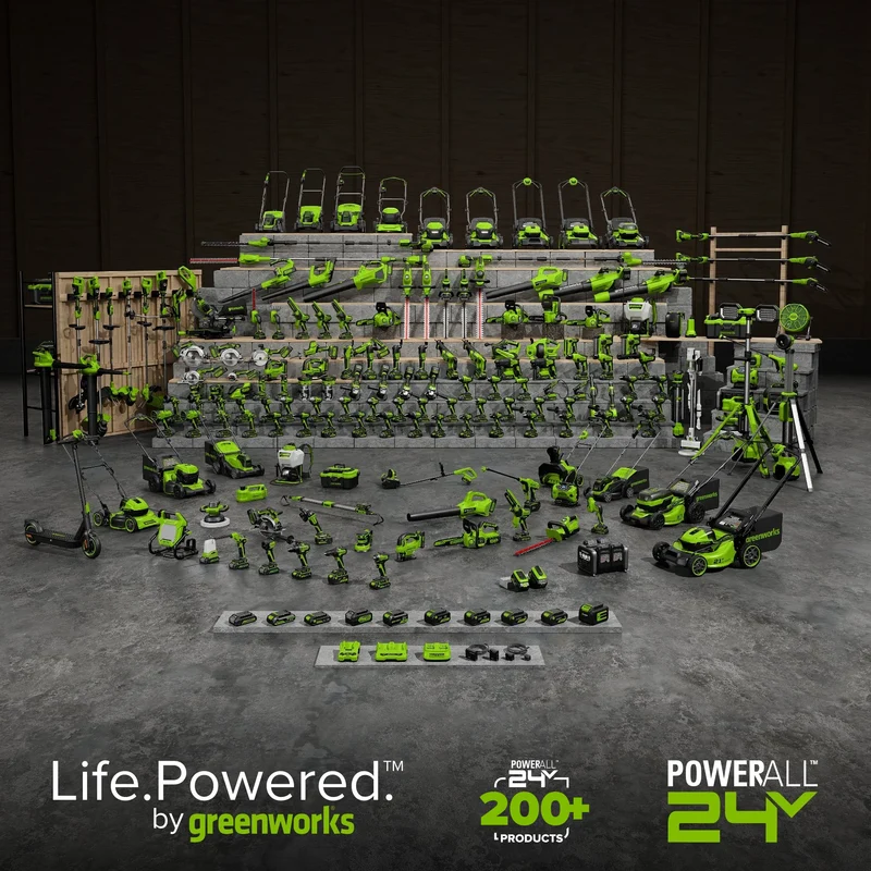 48V (24V x 2) 14" Cordless Battery Chainsaw, (2) 4.0 Ah USB Batteries & Dual Port Charger Included