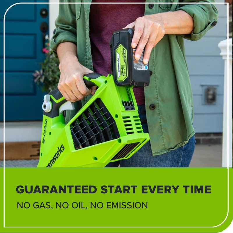 24V 450 CFM Brushless Leaf Blower, 4.0Ah USB Battery and Charger Included - BL24L410