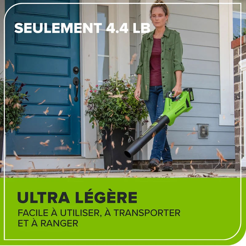 24V 450 CFM Brushless Leaf Blower, 4.0Ah USB Battery and Charger Included - BL24L410