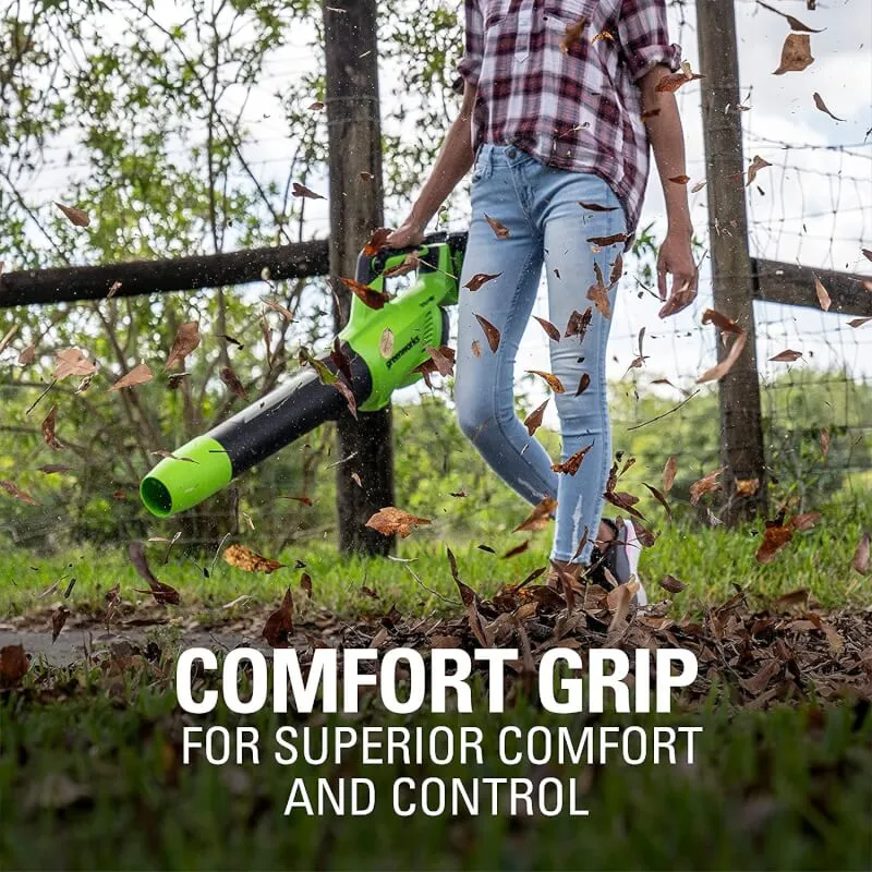 48V (24V x 2) 515 CFM - 125 MPH Leaf Blower, (2) 2.0Ah USB Batteries and 4A Dual Port Charger Included