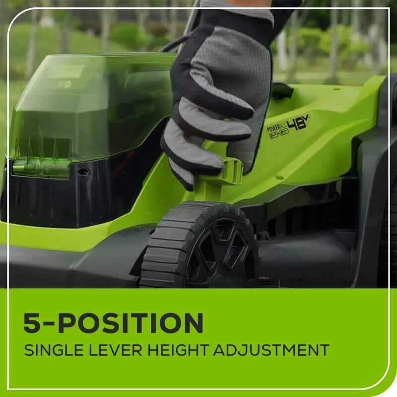48V (24V x 2) 14" Lawn Mower, (2) 4.0Ah Battery and Charger Included