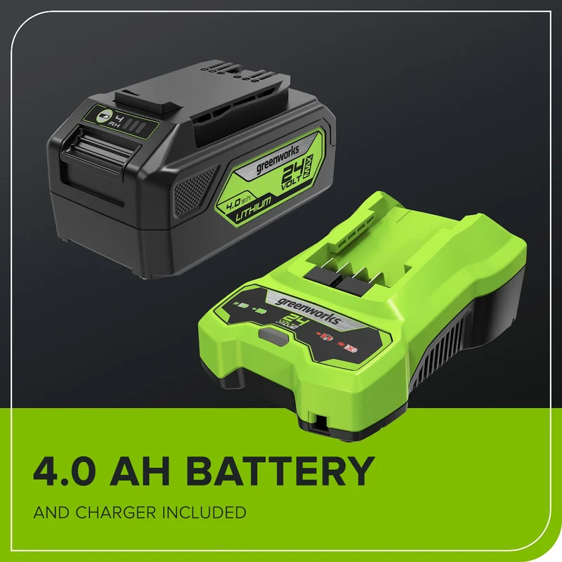24V 13" Brushless Lawn Mower, 4.0Ah Battery and Charger Included