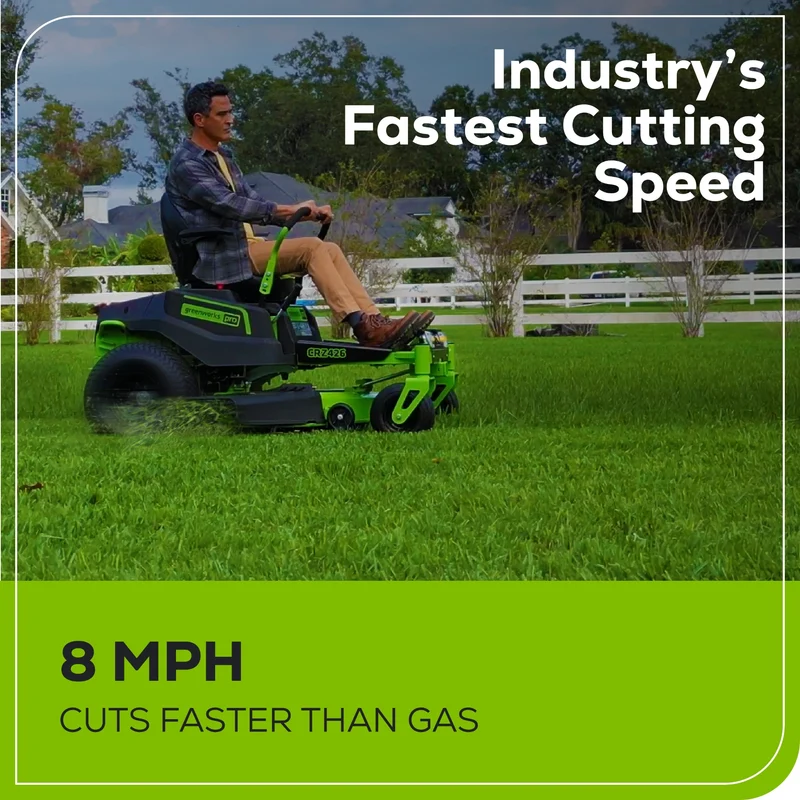 60V 42" Crossover Z Residential Zero Turn Lawn Mower, (6) 8.0Ah Batteries and (3) Dual Port Turbo Chargers | CRZ4261