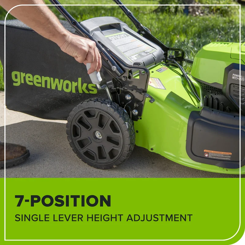 48V (24V x 2) 20" Brushless Self-Propelled Mower, (2) 5Ah USB Batteries and 4A Dual Port Charger Included