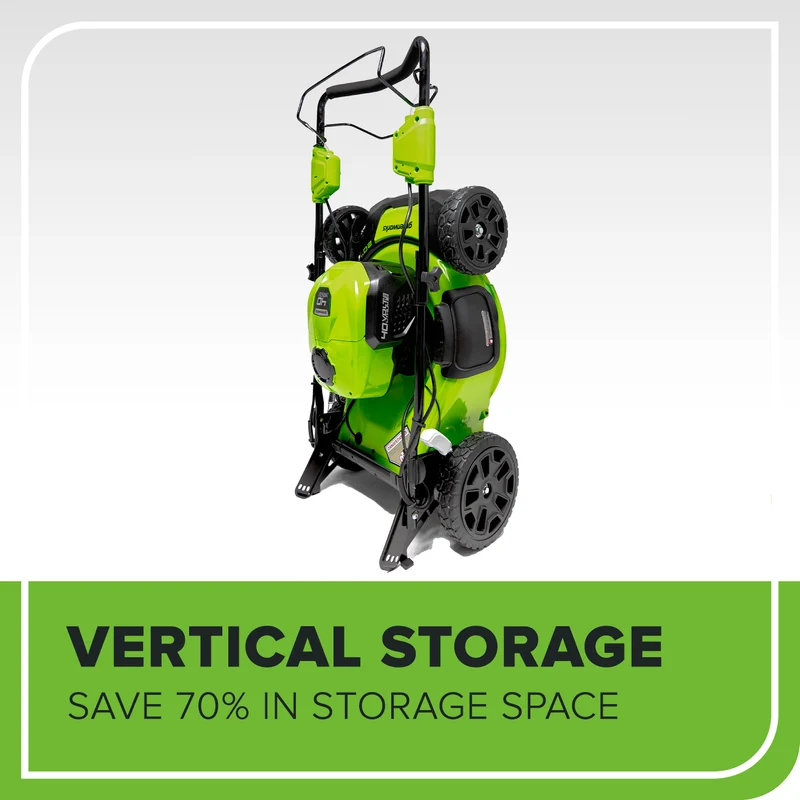 48V (24V x 2) 20" Brushless Self-Propelled Mower, (2) 5Ah USB Batteries and 4A Dual Port Charger Included