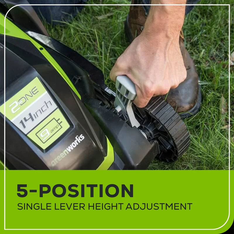 9 Amp Electric Lawn Mower - 14" Corded Push Mower