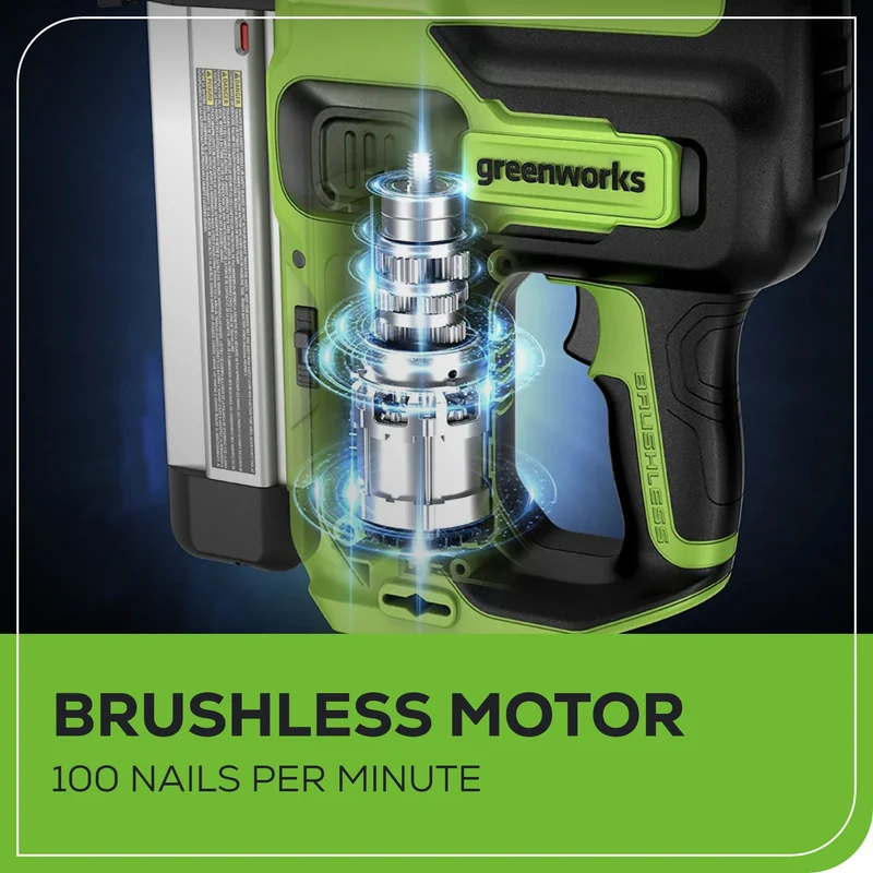 24V 18 Gauge Brad Nailer, 2.0Ah Battery and Charger Included