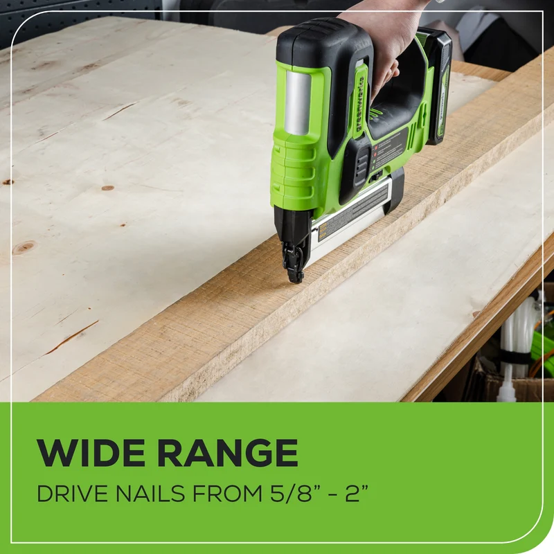 24V 18 Gauge Brad Nailer, 2.0Ah Battery and Charger Included