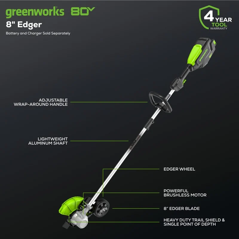 80V 8" Brushless Edger (Tool Only)