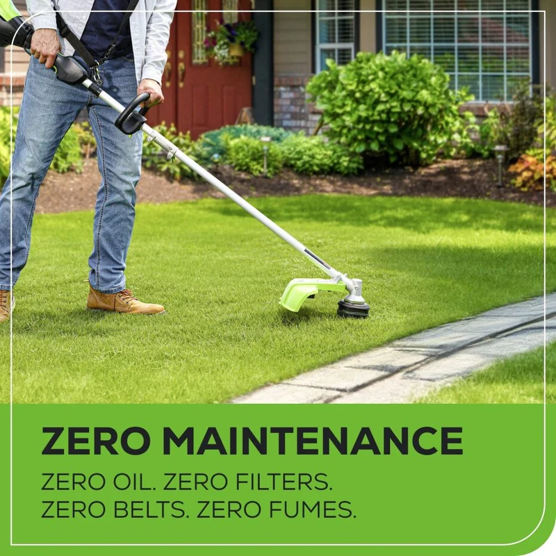 80V Cordless 16" Brushless Top Mount String Trimmer (Attachment Capable) w/ 2.5Ah Battery & Charger