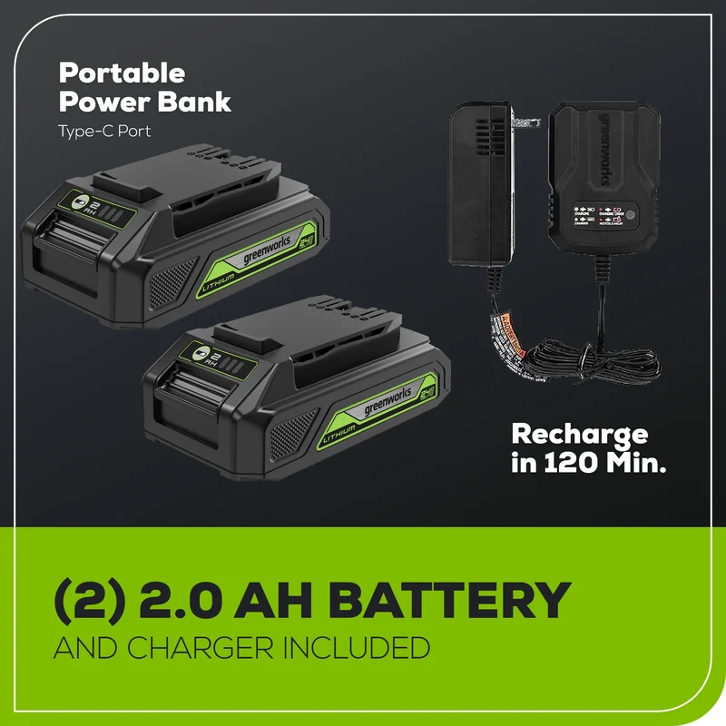 24V Brushless 1/2" Drill/Driver, 1/4" Hex Impact Driver, (2) 2.0Ah Battery & Charger Included Bonus: 8 pc Bit Set