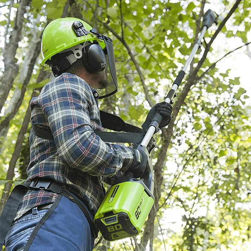 80V 10" Brushless Pole Saw (Tool Only) + Shoulder Strap