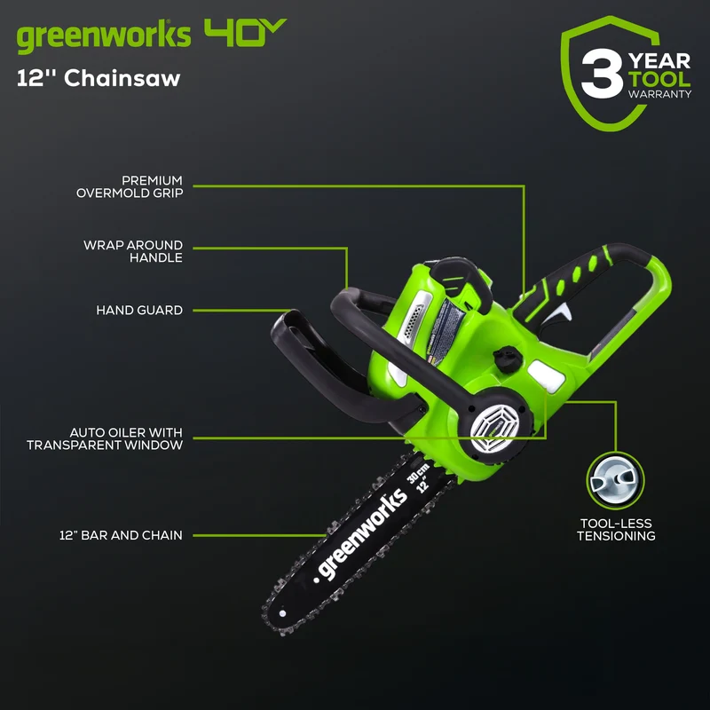 40V 12" Chainsaw (Tool Only)