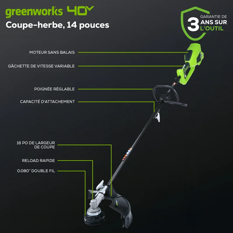 40V 14" Brushless String Trimmer (Tool Only) - STF456