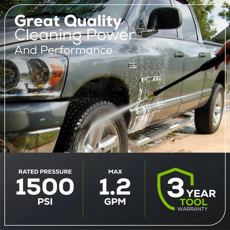 1500 PSI 1.2 GPM 13 Amp Electric Pressure Washer