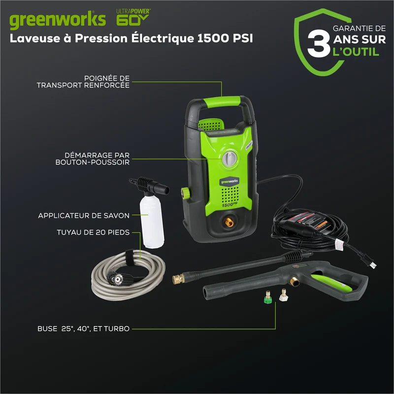 1500 PSI 1.2 GPM 13 Amp Electric Pressure Washer