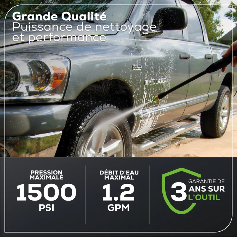 1500 PSI 1.2 GPM 13 Amp Electric Pressure Washer