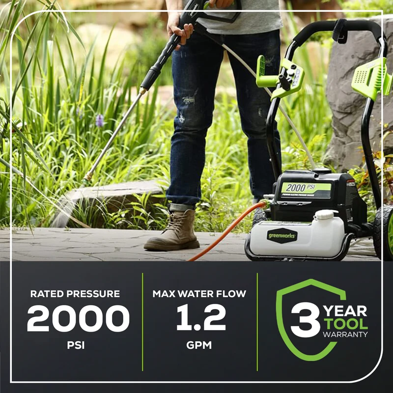2000 PSI 1.2 GPM 13 Amp Electric Pressure Washer - GPW2000