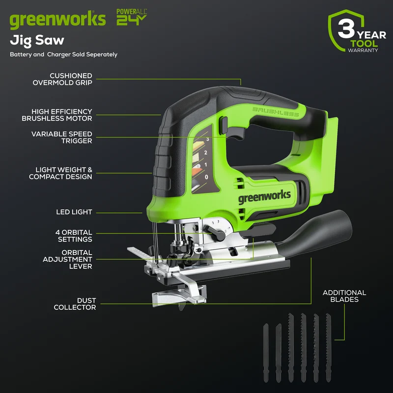 24V Brushless Jig Saw (Tool Only) - JS24L00