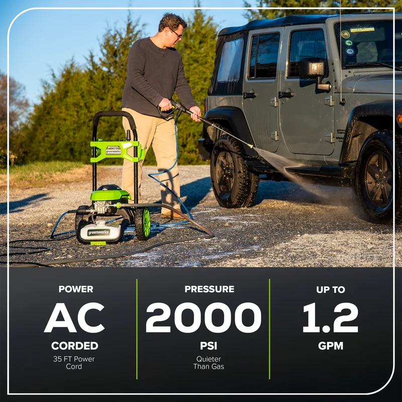 2000 PSI 1.2 GPM 14 Amp Electric Pressure Washer - GPW2006