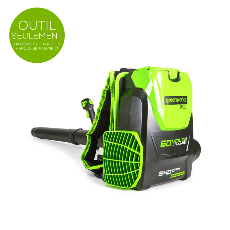 60V 140 MPH / 540 CFM Brushless Backpack Blower (Tool Only)