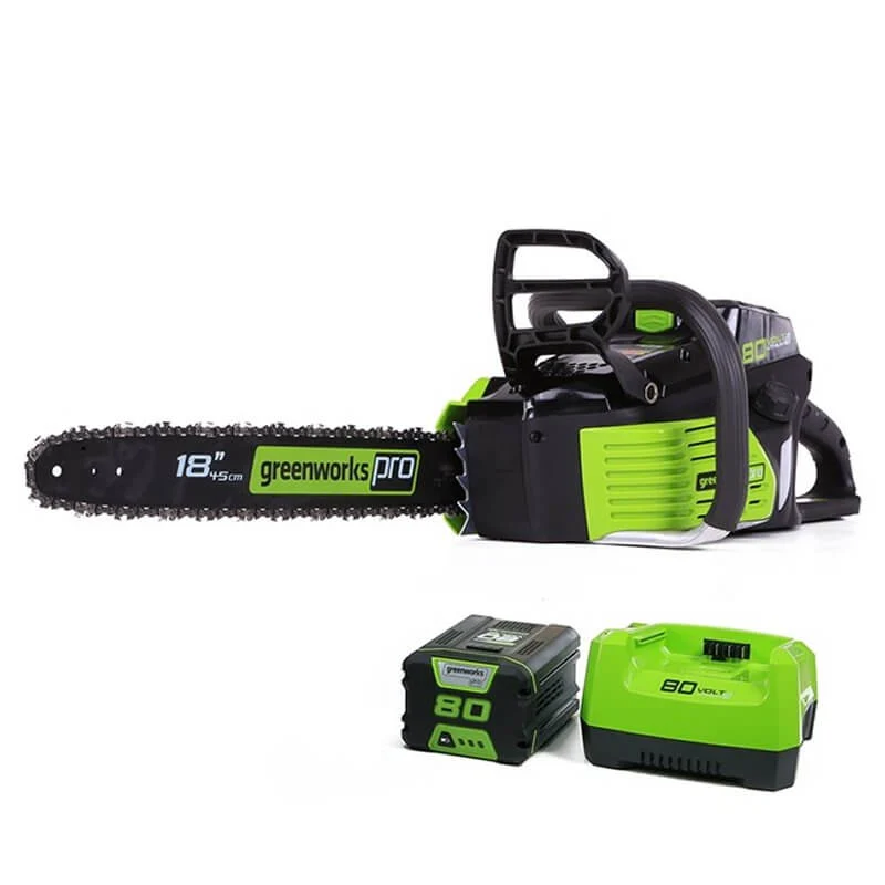 80V 18" Brushless Chainsaw, 2.0Ah Battery and Charger Included