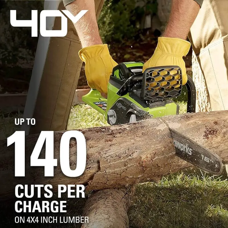 40V 16" Brushless Chainsaw, 4.0Ah Battery and Charger Included