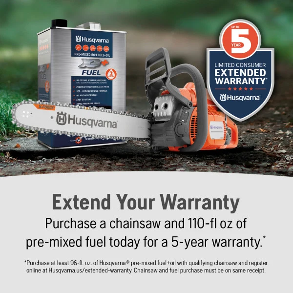 Husqvarna 450 Rancher 50.2-cc 20 inch Gas Chainsaw, 0.050" Gauge and .325" Pitch