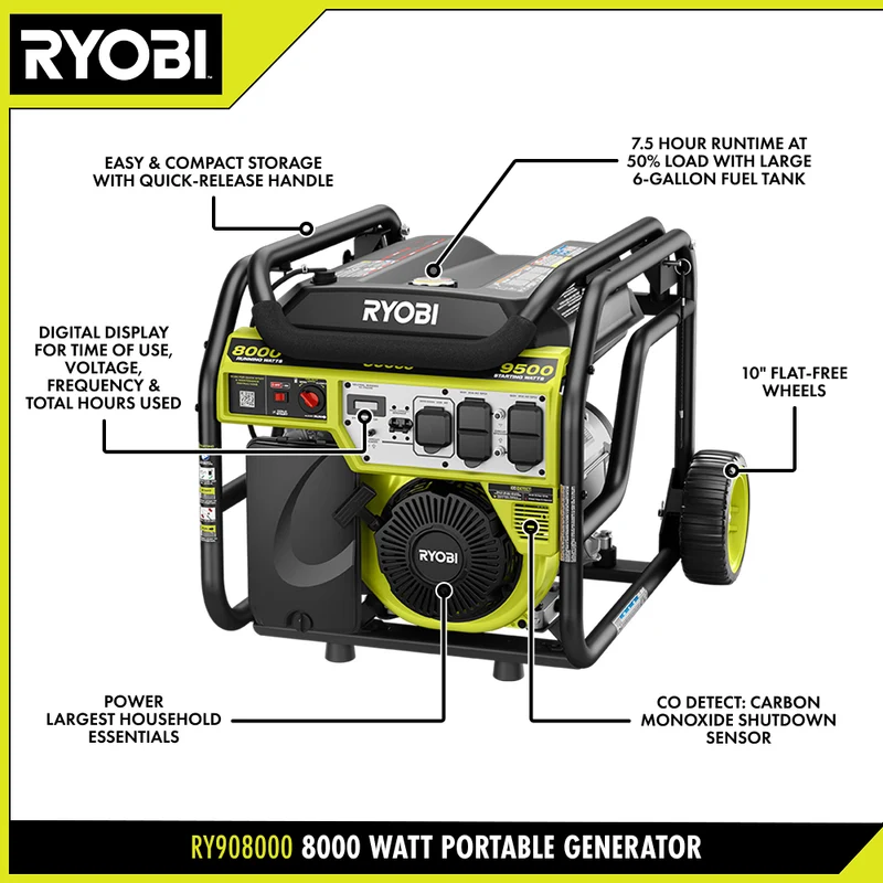 8000W Portable Gas Generator