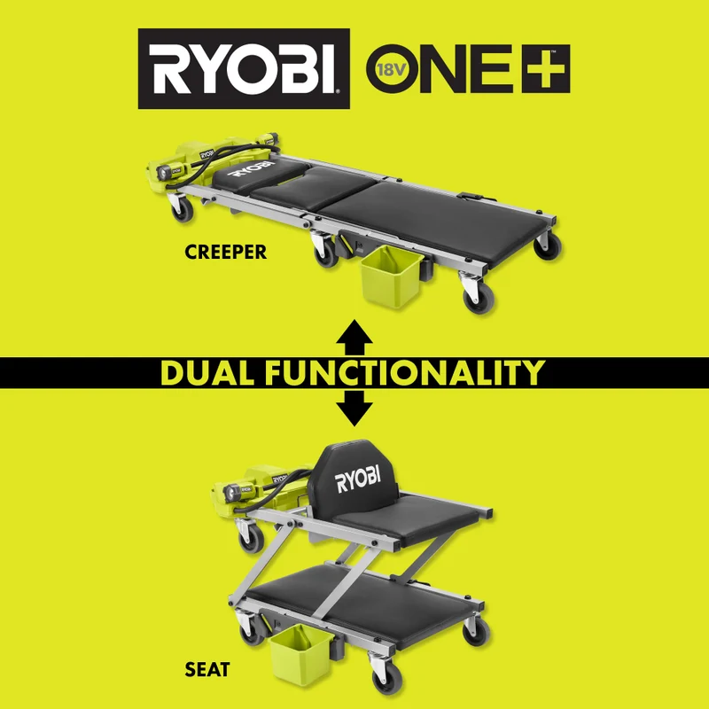 18V ONE+ Dual Function Lighted Creeper/Seat