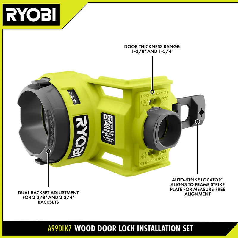 Wood Door Lock Installation Set