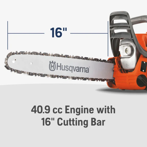Husqvarna 435 40.9-cc 16 inch Gas Chainsaw, 0.050" Gauge and .325" Pitch