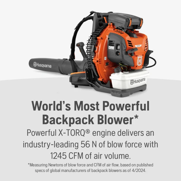 Husqvarna 590BTS 79-cc 1,245-CFM 216-MPH Professional Gas Backpack Leaf Blower