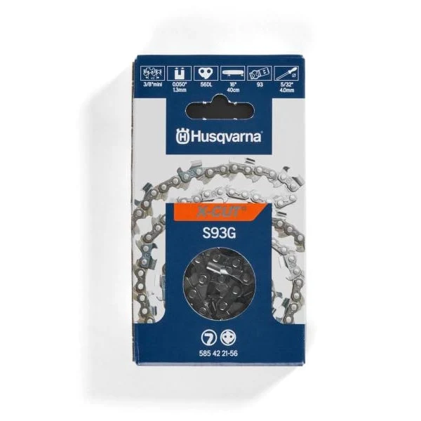 Husqvarna X-Cut S93G 14 Inch Chainsaw Chain Replacement, 3/8" Mini Pitch, .050" Gauge, and 52 Drive Links