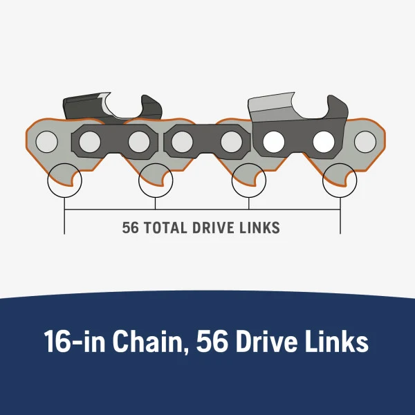 Husqvarna X-Cut S93G 14 Inch Chainsaw Chain Replacement, 3/8" Mini Pitch, .050" Gauge, and 52 Drive Links