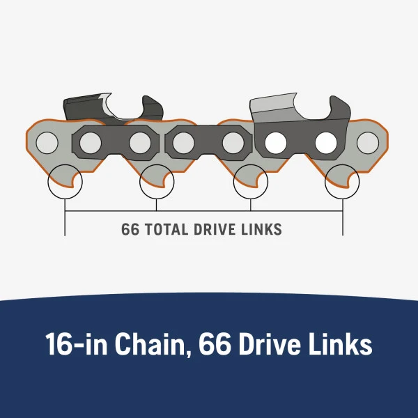 Husqvarna X-Cut SP33G 16 Inch Chainsaw Chain Replacement, .325" Pixel Pitch, .050" Gauge, and 66 Drive Links