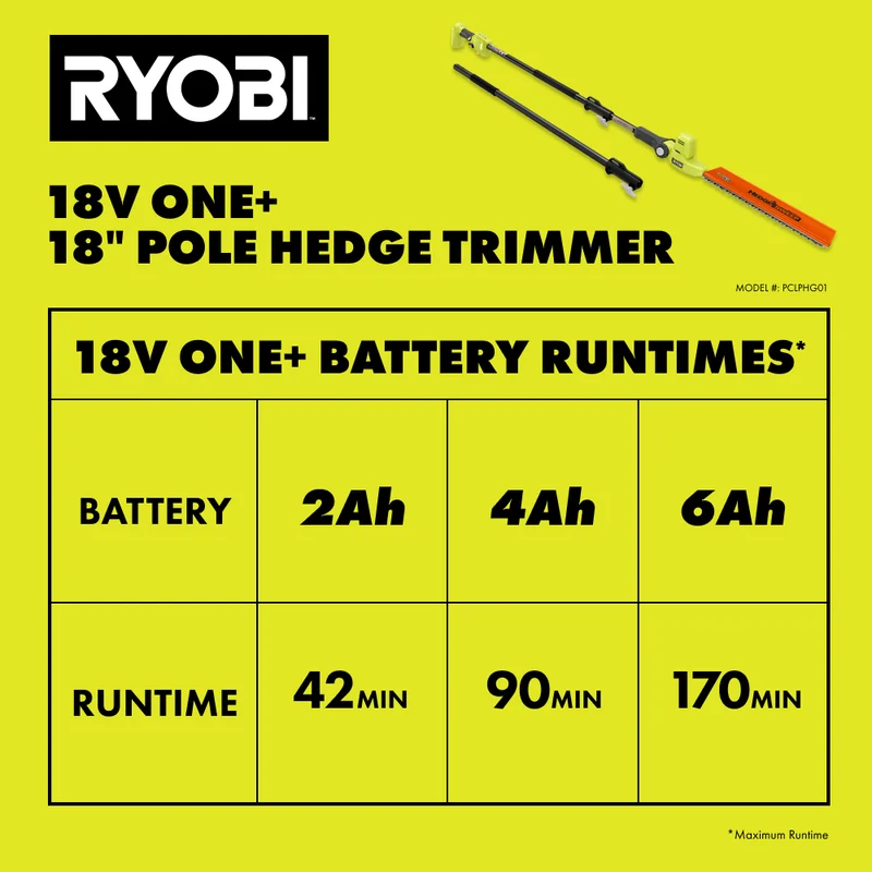 18V ONE+ 18" Pole Hedge Trimmer