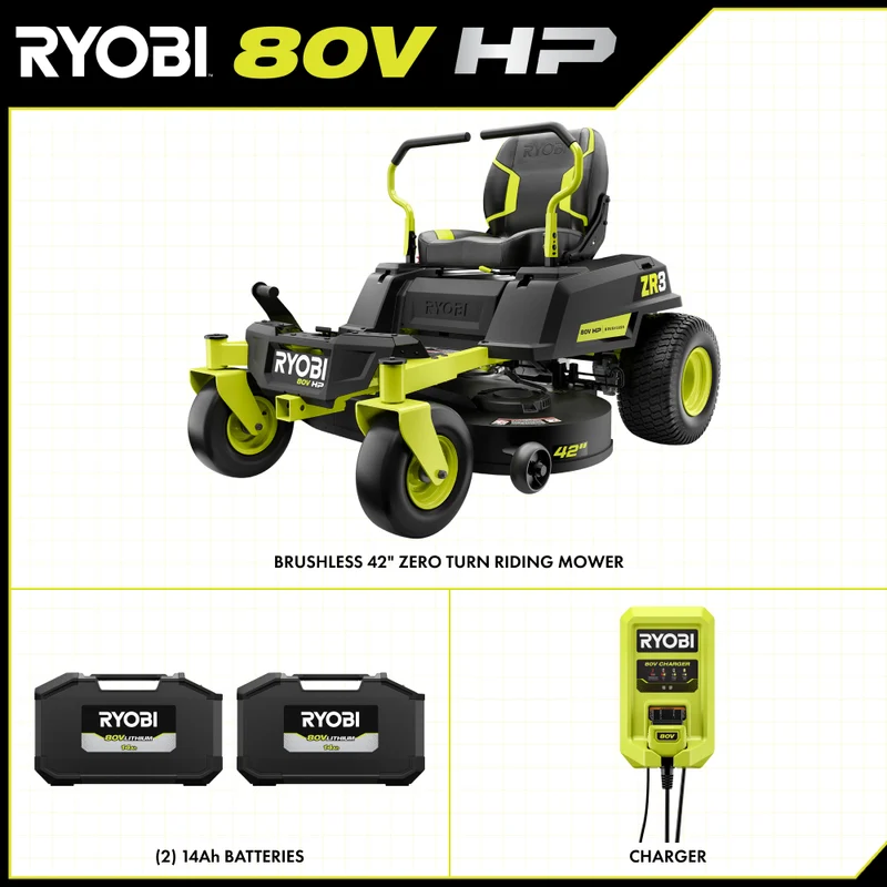 ZR3 80V HP Brushless 42" Zero Turn Riding Mower Kit
