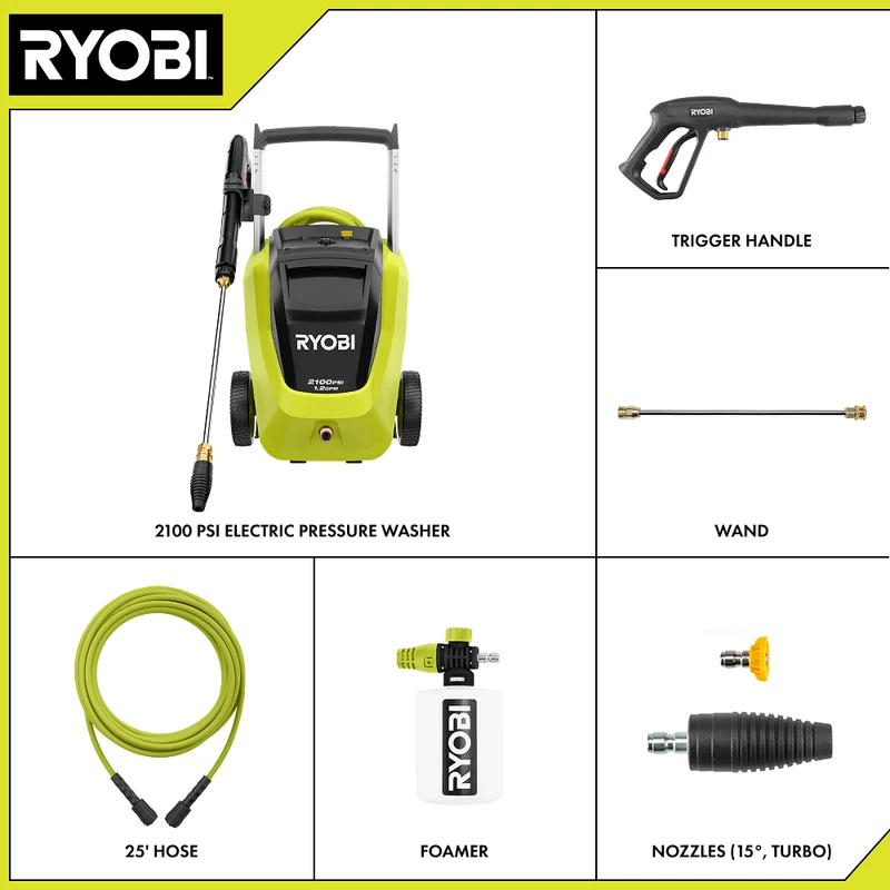 2100 PSI 1.2 GPM Electric Pressure Washer